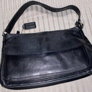 SHOULDER BAG BY ST.JOHNSBAY BEAUTIFUL COWHIDE BLACK